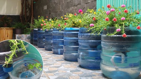 diy-flower-pots-with-large-plastic-bottles
