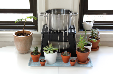 Vintage Tupperware Canisters cute Planters plant stand idea - farm