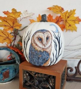 owl-pumpkin-painting