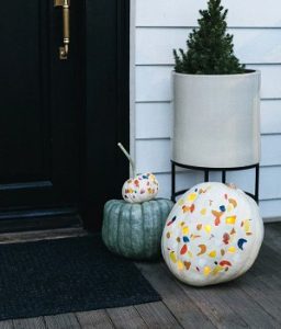 painted-and-carved-terrazzo-pumpkin-DIY