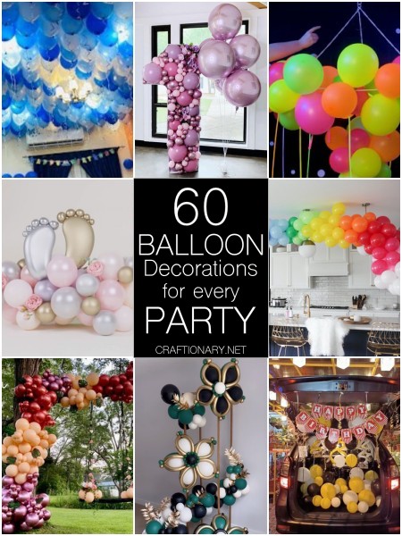 Colourful balloons, pink, white, streamers. Helium Ballon floating