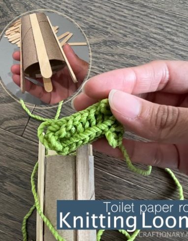 Loom knitting for beginners with toilet paper roll