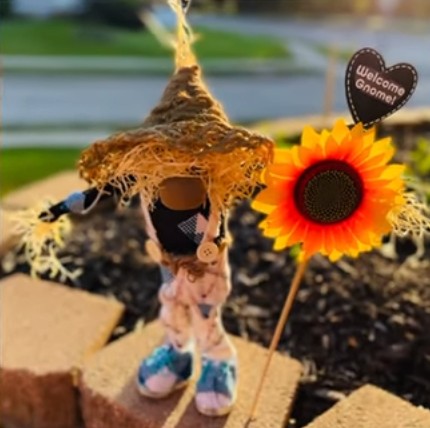 Scarecrow and Sunflower Kitchen Paper Towel Holder