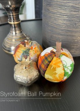 Make Fabric Styrofoam Pumpkins Crafts