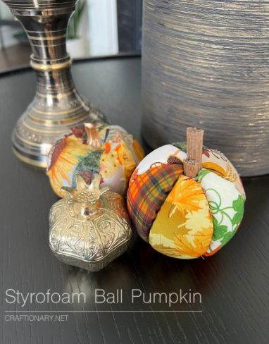 Make Fabric Styrofoam Pumpkins Crafts