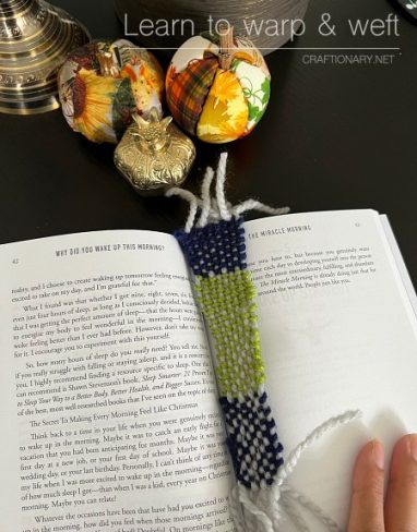 Learn to warp and weft using cardboard loom