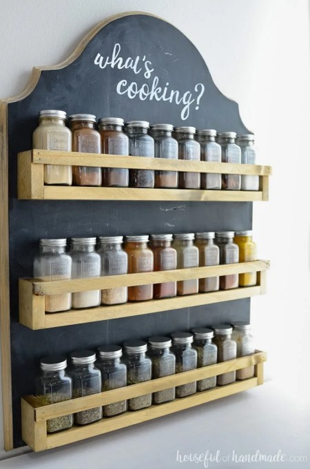 Wood Spice Shelf Wood Spice Rack Wall Mounted Spice Rack Spice Rack  Organizer Kitchen Shelves IKEA Spice Jars Compatible 