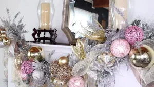 decorate-fireplace-for-christmas-pink-and-silver