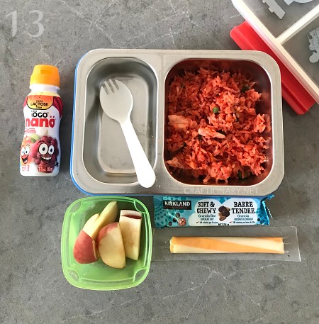 school-lunch-fried-rice-iogo-nano-yogurt-cheese-string-granola-bar-apples