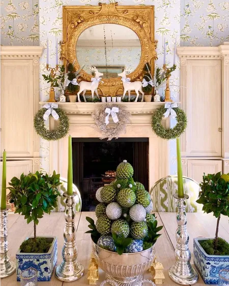 green-ornaments-centerpiece-for-christmas