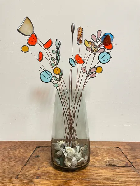 stained-glass-flower-decoration-for-vase