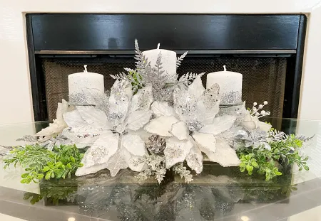 white-and-silver-christmas-centerpiece