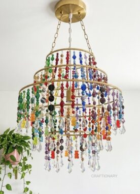 How to Make Rainbow Beaded Chandelier Suncatcher