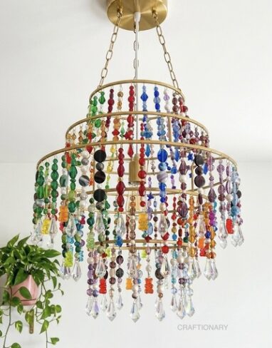 How to Make Rainbow Beaded Chandelier Suncatcher