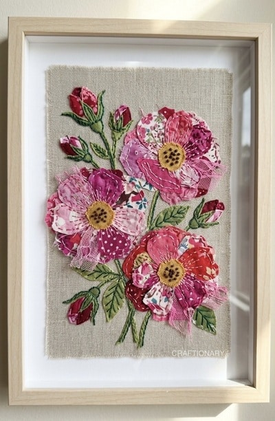 fabric-patchwork-flowers-diy-art