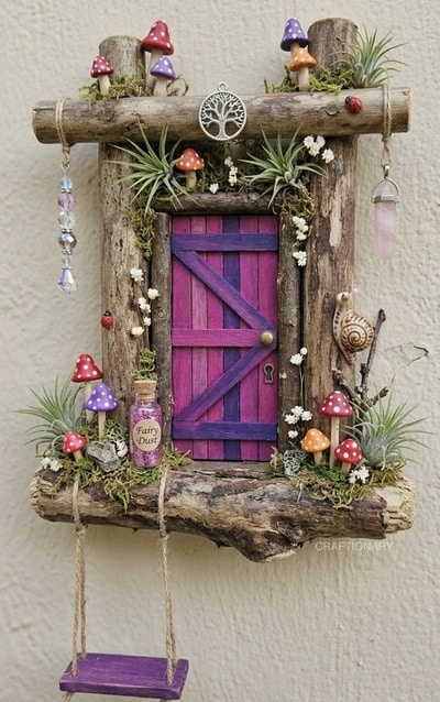 fairy-garden-door-air-plant-driftwood-decoration-plant-display