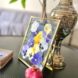 Vintage PRESSED FLOWERS in frame of gold in seconds