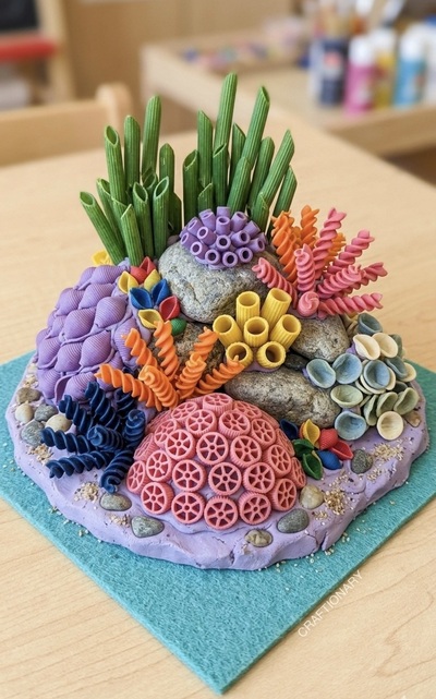 pasta-diy-coral-reef-diorama