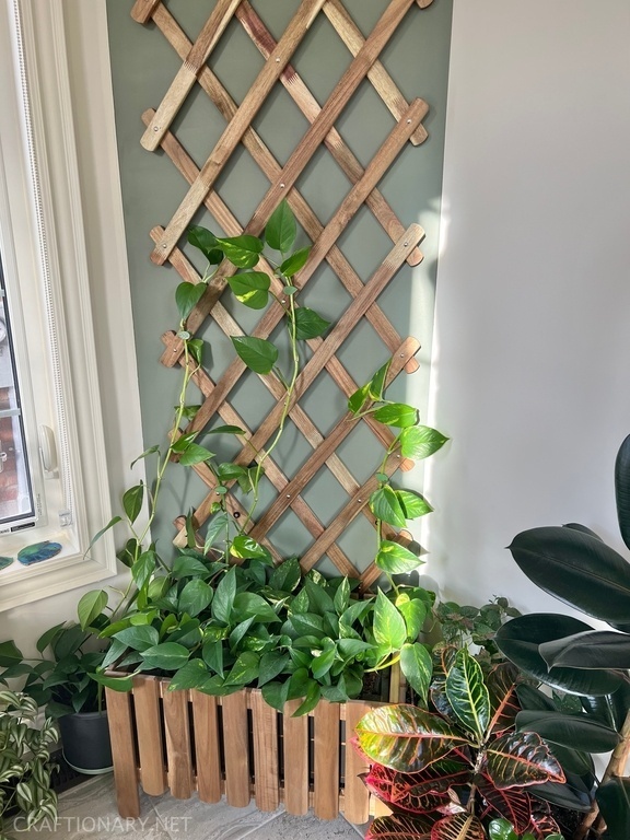 diy-flower-box-with-wooden-trellis-for-indoor-plants