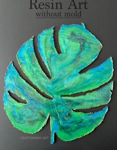 DIY Large Leaf Resin Tray With Hot Glue Gun
