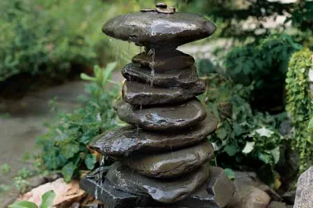 gardenfountainoutofrocksanything53523