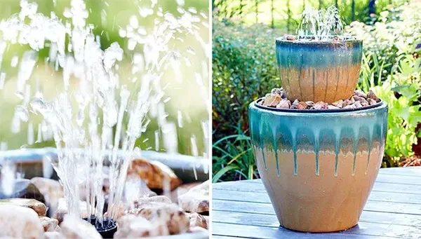 DIY TerraCotta Clay Pot Fountain Projects