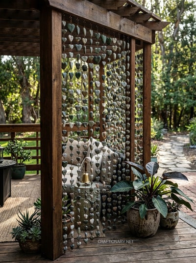 diy-heart-rock-wall-with-copper-wire-garden-idea