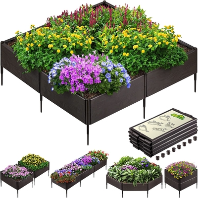 plastic-panels-raised-garden-bed-set
