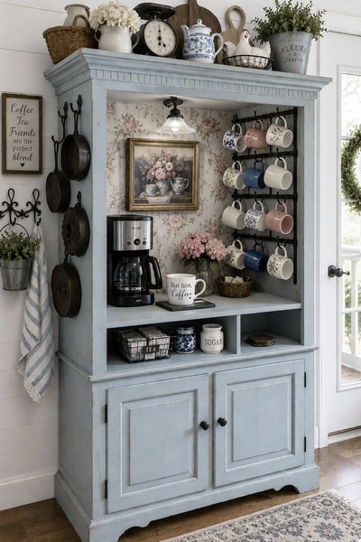 repurposed-old-tv-armoire-hutch-cabinet-into-coffee-bar