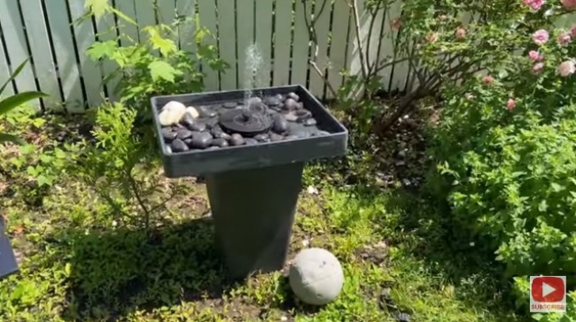 Birdbath Water Fountain DIY