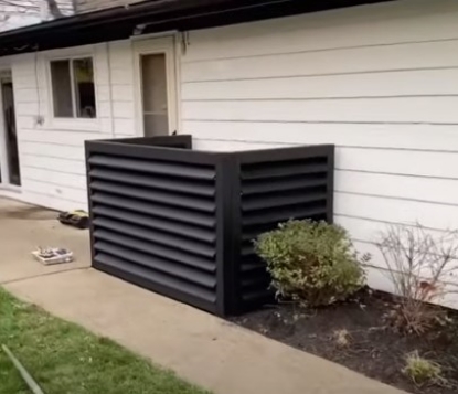 DIY modern louvered screen