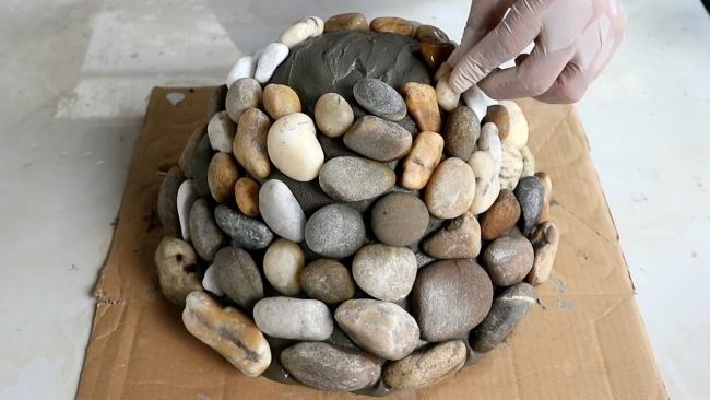 DIY stone flower pots easy at home