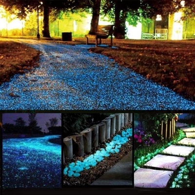 Glow in The Dark Stones Pebbles Blue