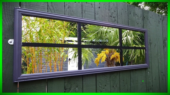 Make an Outdoor Garden Mirror from an Indoor Mirror