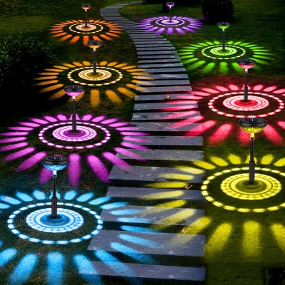 Solar Pathway Lights Outdoor Color Changing Solar Lights