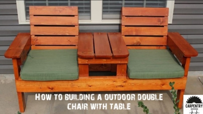 building a outdoor double chair with table