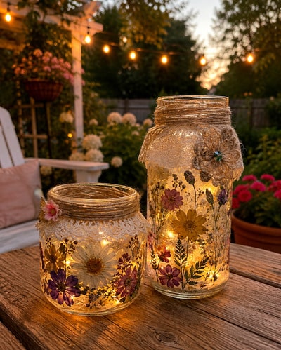 beautiful-mason-jar-dried-flowers-decorated-lanterns