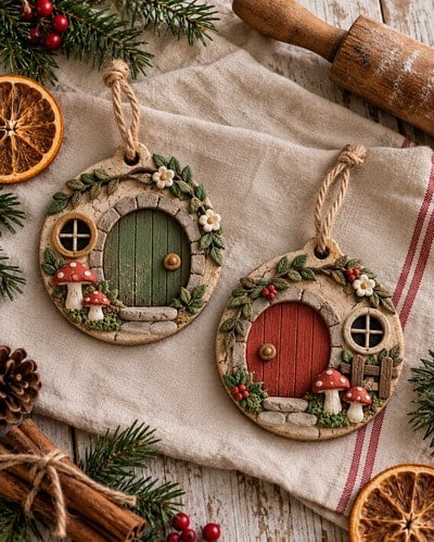 air-dry-clay-cute-hobbit-house-door-ornaments
