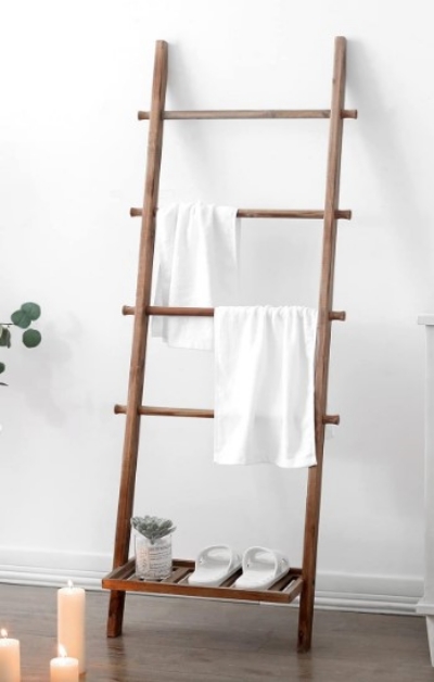 A Ladder Towel Rack