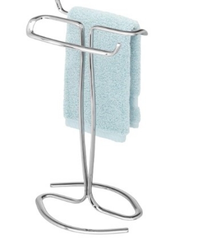 Hand Towel on a Tabletop Metal Rack