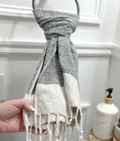 Knot Turkish Hand Towel on Ring Display