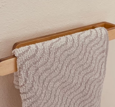 Minimalist Modern Wood Towel Rack
