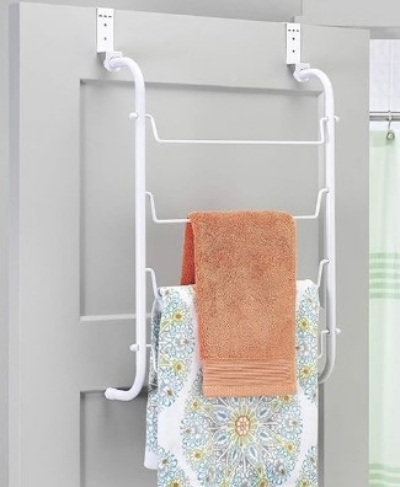 Over the door towel rack for small bathrooms.