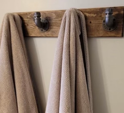 Rustic Industrial Towel Holder