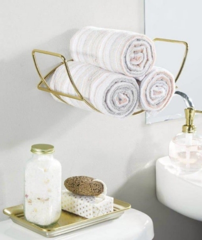 Wall Mount Towel Rolls Organizer