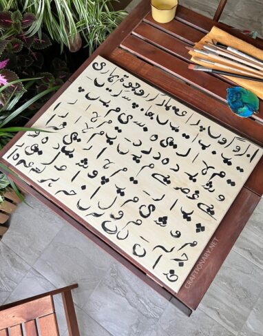 DIY Hand Lettering Art using Acrylic Paints
