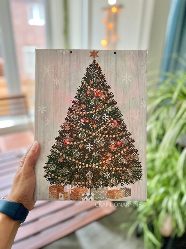 how-to-frame-a-canvas-lighted-christmas-tree