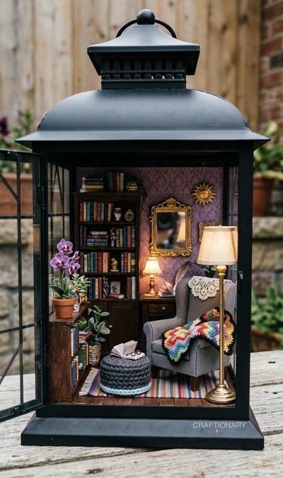 miniature-cozy-living-space-in-a-lantern-diy