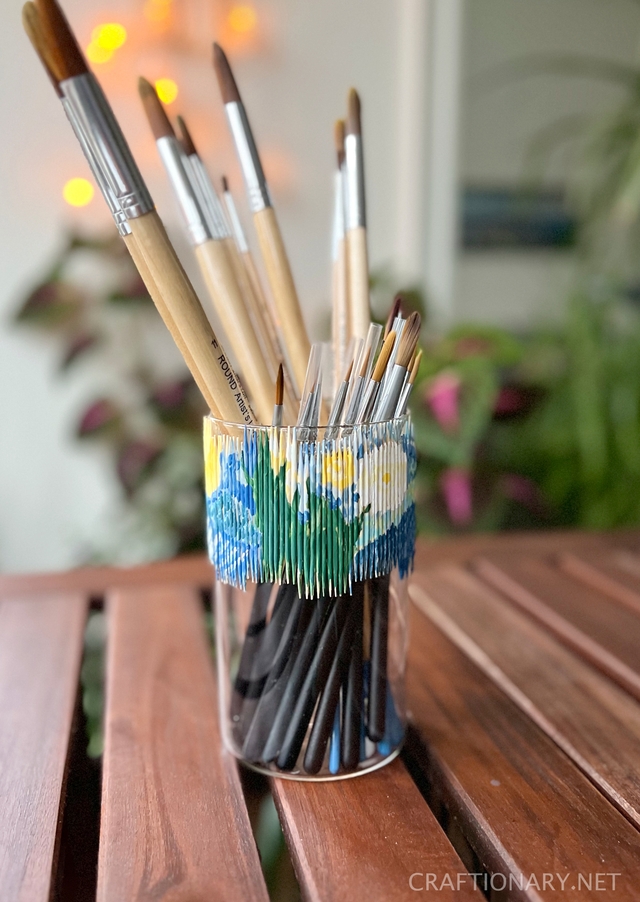 Van Gogh Paint Brush Holder DIY - Craftionary