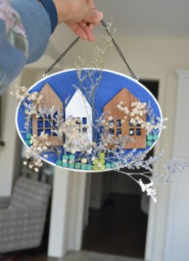 DIY dried flower wall hanging